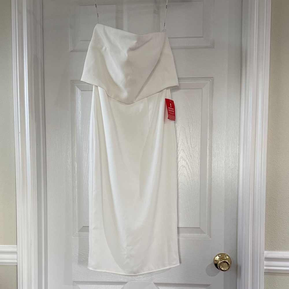 ASOS White Strapless Dress